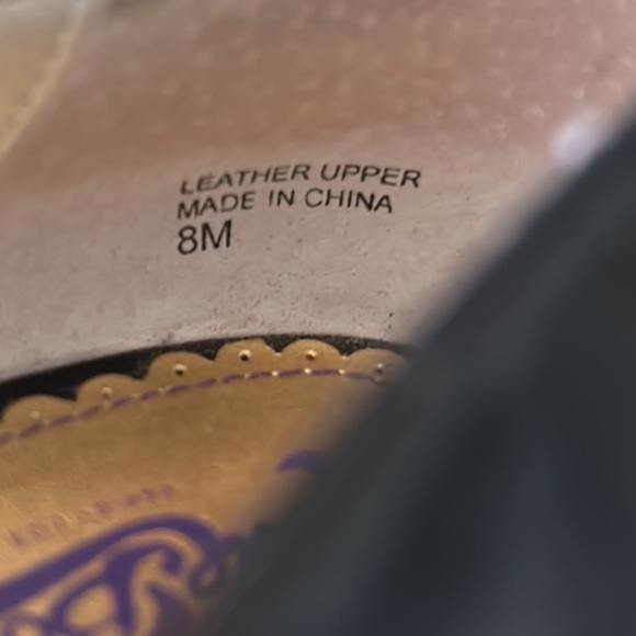 Hale Bob Black Leather Embellished Rhinestone Pearl Square Toe Chunky Heels - 8 - Picture 15 of 16